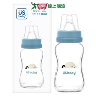 優生 真母感玻璃瓶 一般口徑 S120ml-企鵝 臺灣製 超耐熱玻璃 人體工學 透過8大重金屬檢驗 抗化學侵蝕【愛買】