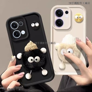 OPPO Reno13 Pro Reno13 Reno13F 5G 13f手機殼 時尚可愛煤球卡通情侶鏡頭保護矽膠軟殼