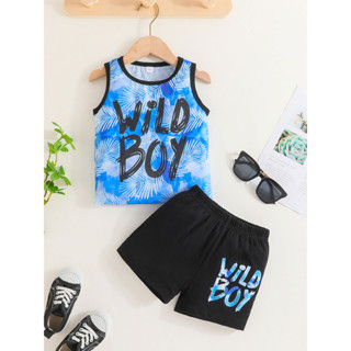 1-5 歲夏季男童WILD Boy 背心短褲套裝 寶寶洋裝 現貨兒童服裝