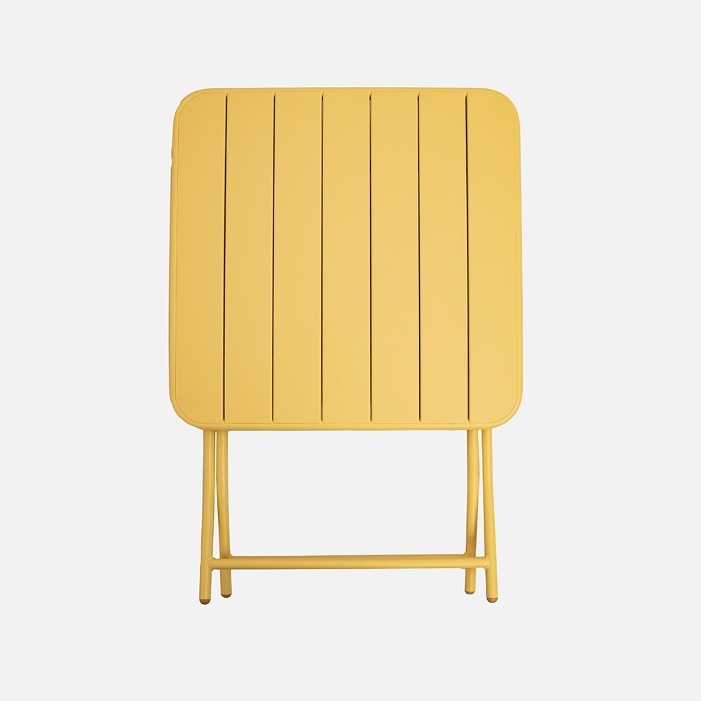 韋格納工業風摺疊方桌-黃