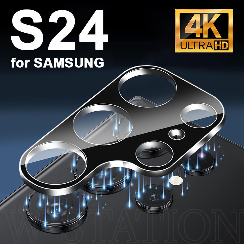 SAMSUNG 3 件兼容三星 Galaxy S24 - 手機攝像頭鋼化玻璃蓋 - 適用於 S24 Plus Ultra