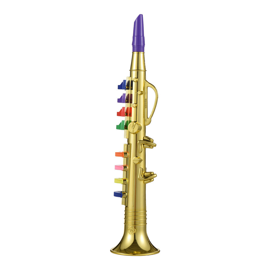 帶 8 個彩色編碼鍵的單簧管兒童音樂管樂器環保 ABS 早教麥克風薩克斯管適用於幼兒