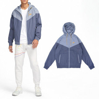 Nike 外套 NSW Windrunner 男 藍 風衣外套 網眼 拚色 連帽 [ACS] 727325-492