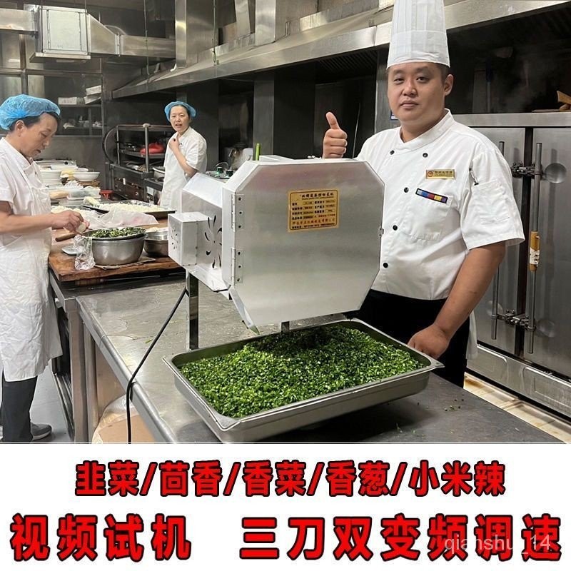 【熱銷限量速購】切韭菜機商用全自動切菜機切蔥花辣椒豆角食堂飯店用切段機器工廠