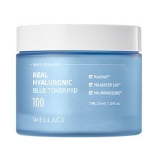 Wellage Real 透明質酸藍爽膚水 210ml 70 片 x2pack