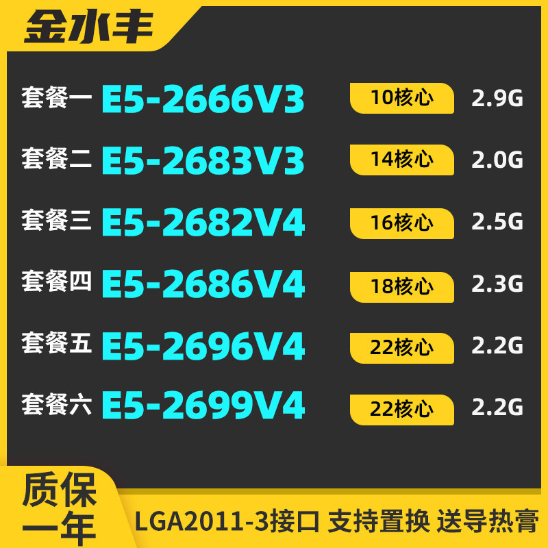 【商城品質 保固】Intel/至強E5-2666V3 2683V3 2682V4 2686V4 2696V4 2699V