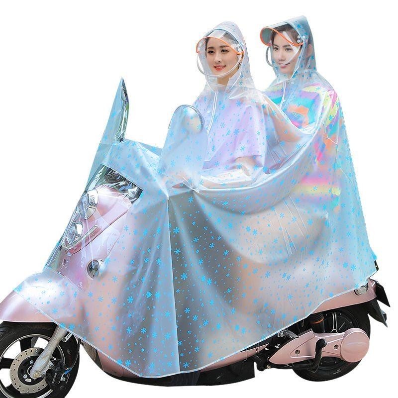 雨罩衣甄選 雨衣電動車單人透明騎行成人 加大加厚防水衣電動雙人機車雨披