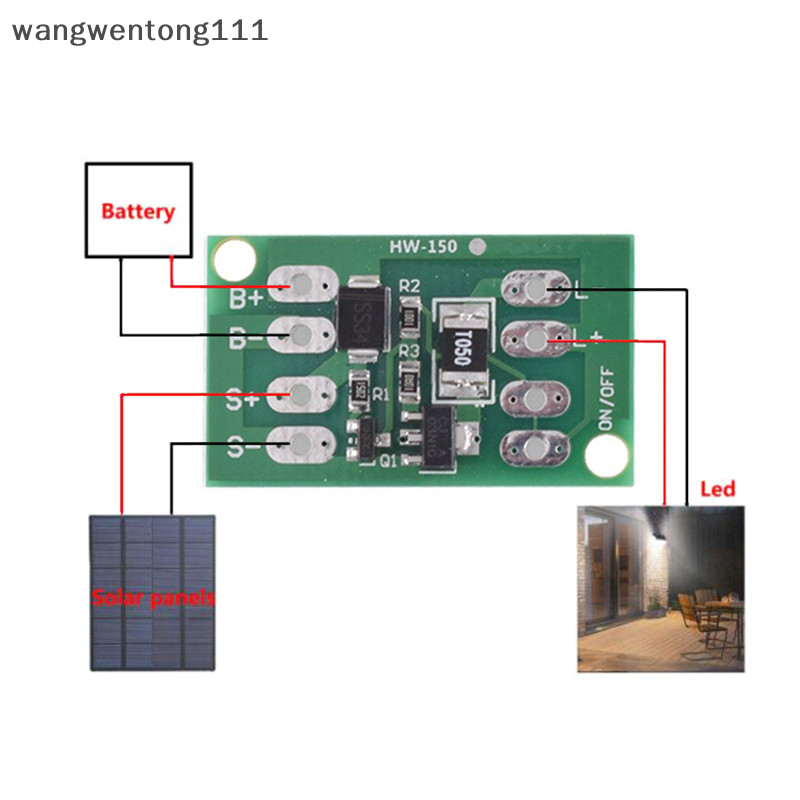 &lt; Wwtw&gt; 自動太陽能電池板 LED 燈控制開關充電器充電控制器模塊。