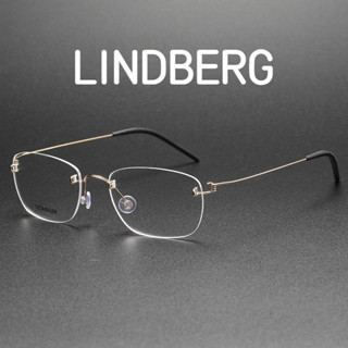 【Ti鈦眼鏡】LINDBERG林德伯格 純鈦眼鏡框 無框近視眼鏡 女梁家輝同款 297素顏in風細邊金框無螺絲眼鏡框