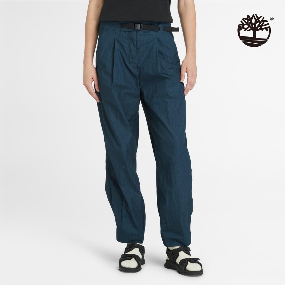 Timberland 女款深藍色休閒寬褲|A5P4JEAT
