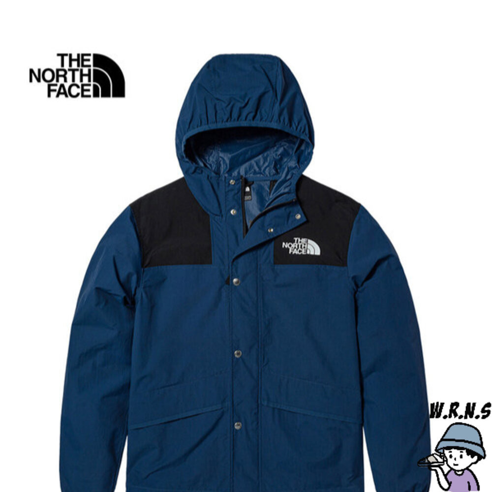 The North Face 北面 北臉 男 連帽外套 風衣 防潑水 透氣 藍 NF0A5JYNMPF