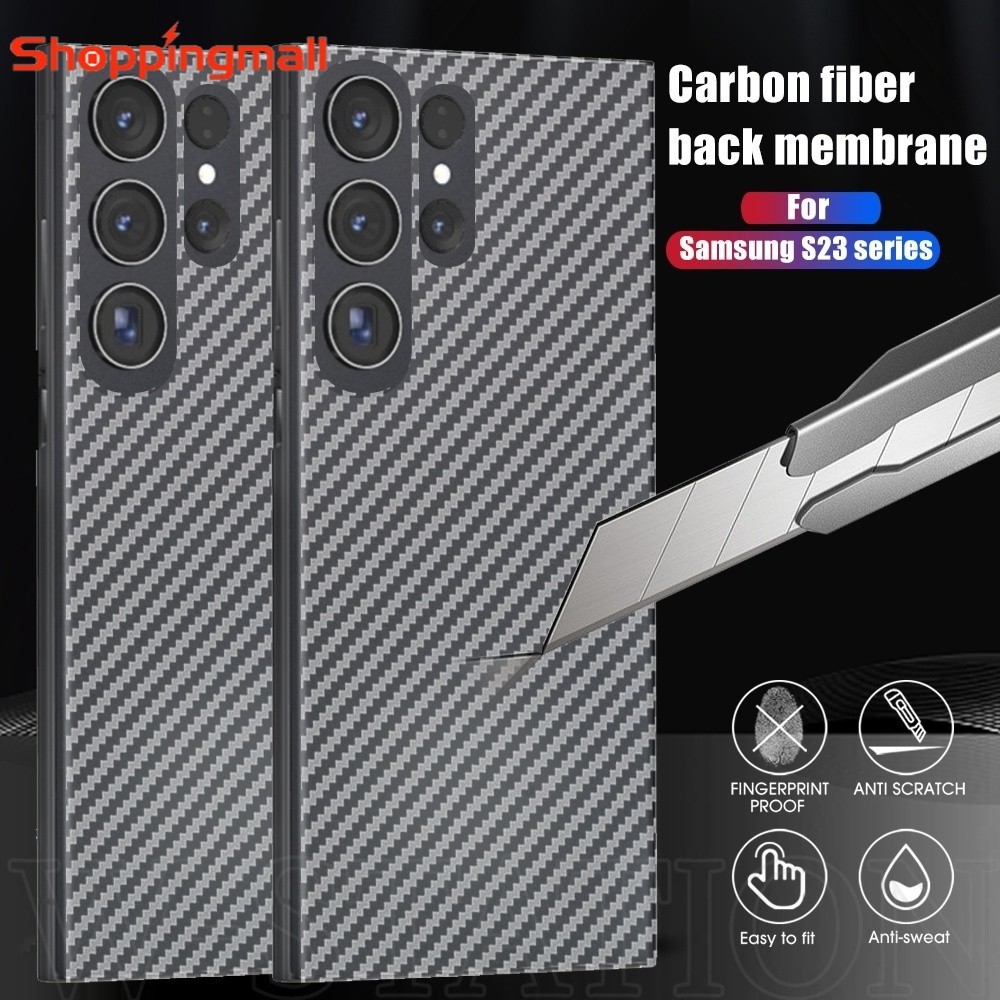 SAMSUNG 【陽光】三星Galaxy S23系列防刮手機背膜半透明碳纖維背膜