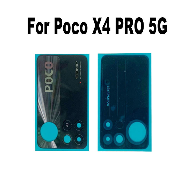 XIAOMI 適用於小米 Poco X4 Pro 4G 後置攝像頭玻璃鏡頭相機鏡頭玻璃智能手機更換零件
