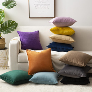 天鵝絨素色抱枕套 沙發靠枕床上靠墊辦公室腰靠 活動禮品