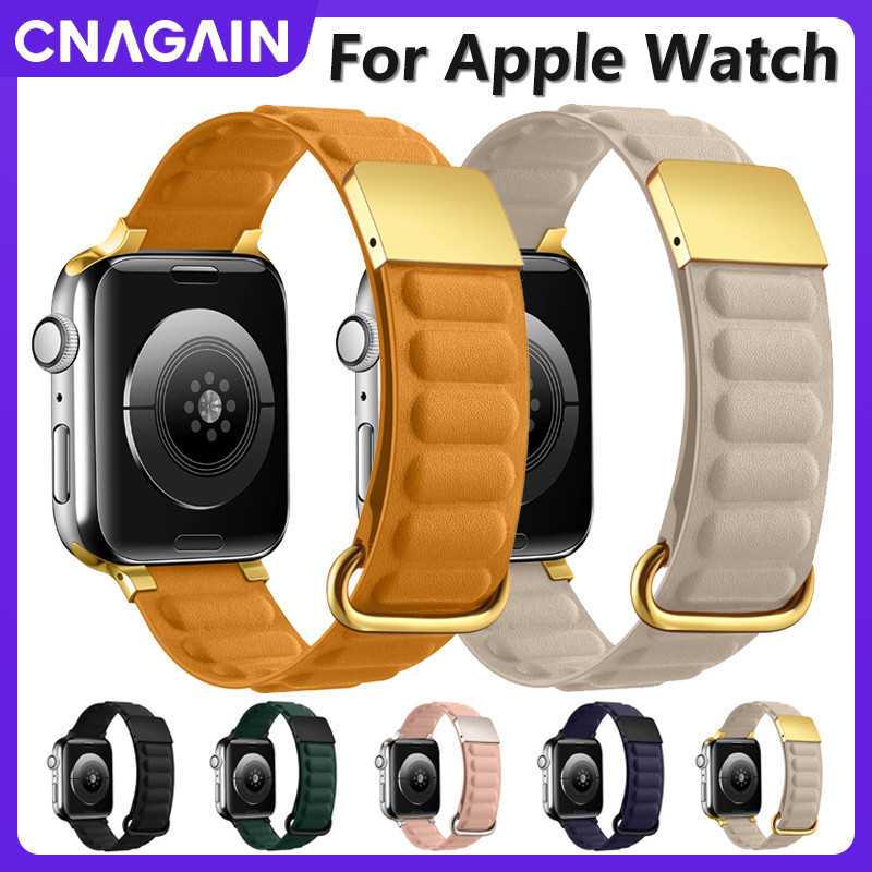 Cnagain Apple Watch Ultra SE 2 系列軟皮錶帶 9/8/7/6/5/4/3/2/1,iWat