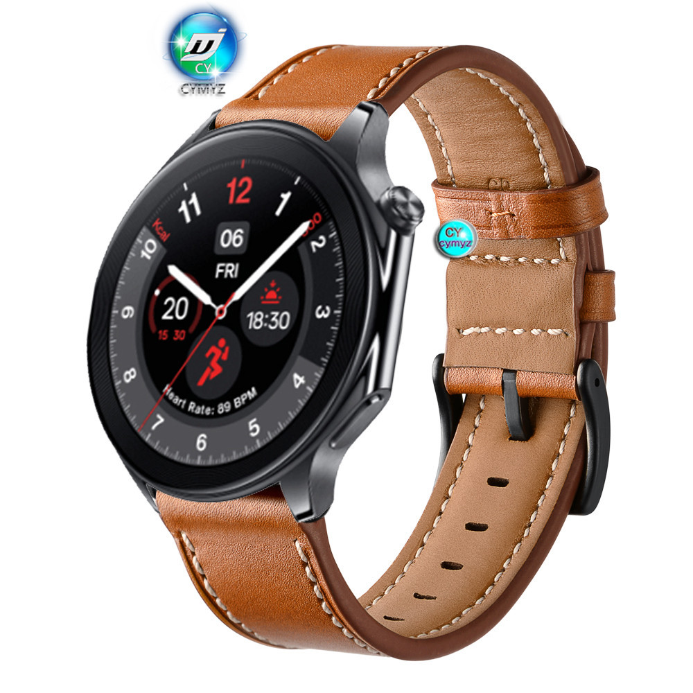 Oppo 手錶 X 錶帶 OnePlus Watch 2 智能手錶錶帶皮革錶帶運動腕帶