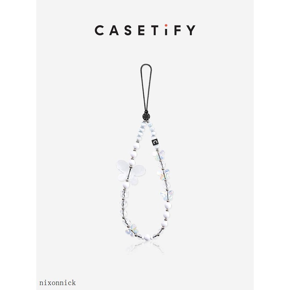 casetify手機鏈手機鏈可愛聯名款CASETiFY適用於iPhone全系列新款蝴蝶手機掛鏈掛繩