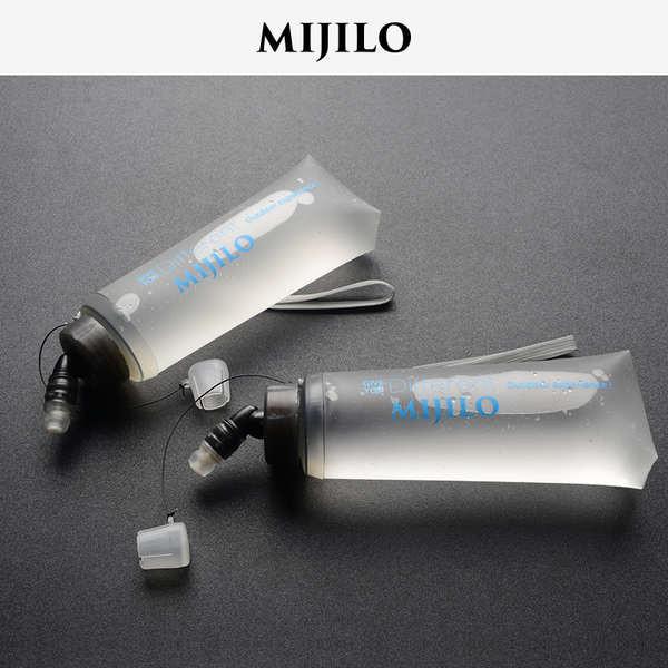 米基洛MIJILO運動軟水壺跑步專用越野跑軟水袋馬拉松便攜矽膠水杯
