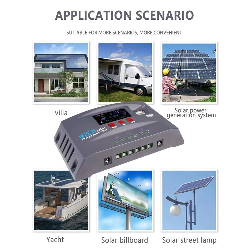 虧本賣⚡ Mppt太陽能充電控制器12v24v穩壓器雙usb太陽能電池板