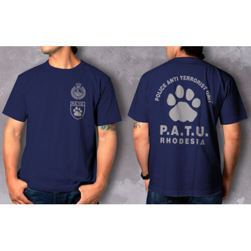 羅德西亞布什戰爭 BSAP 警察反恐部隊 PATU 軍事 T 恤