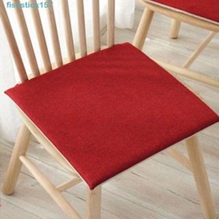 157FISHSTICK亞麻座墊,海綿帶綁帶椅墊,通用純色舒適40CM椅子墊家庭