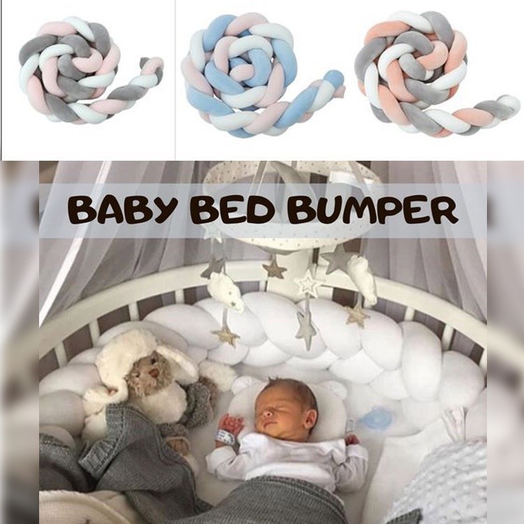 300/400公分 編織抱枕 麻花床圍 嬰兒抱枕 寶寶抱枕 嬰兒床圍 寶寶床圍 嬰兒床床圍 手工編織麻花靠墊 AI20