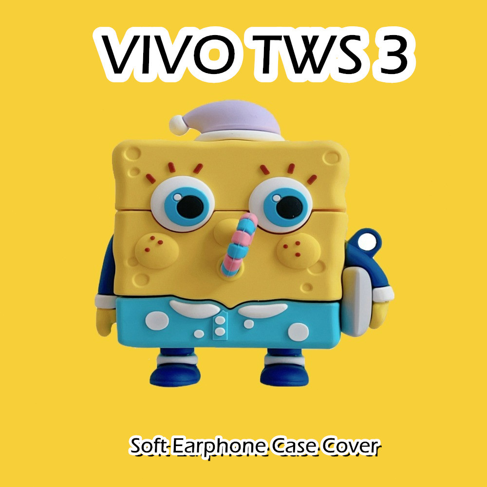 [高品質] 適用於 VIVO TWS 3 手機殼搞笑卡通軟矽膠耳機殼外殼保護套 NO.3
