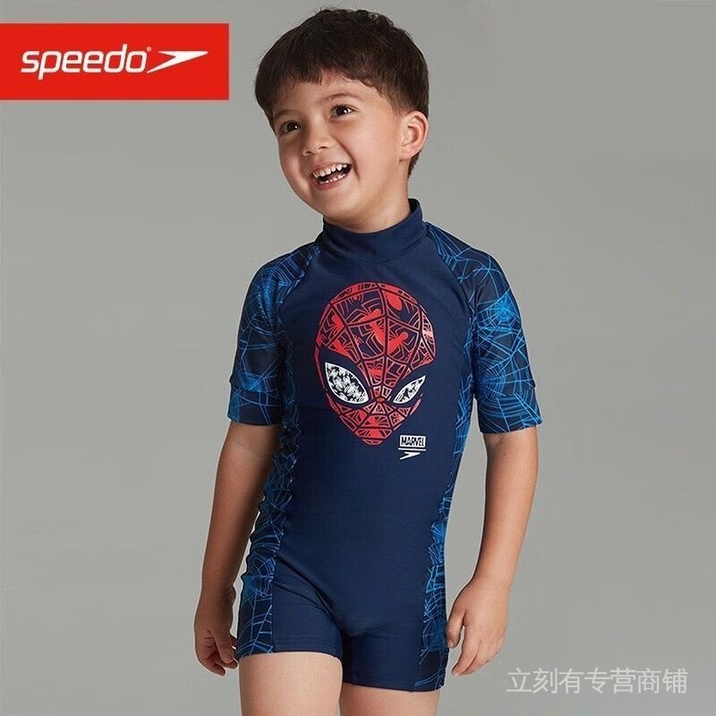 現貨  Speedo泳衣  嬰幼兒  漫威系列 蜘蛛俠 男  兒童連身泳衣 抗氯 可愛 柔軟親膚