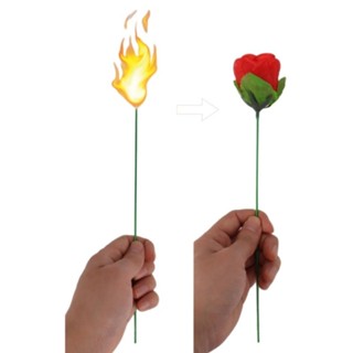 Zzz 創意有趣的魔術玩具手電筒玫瑰為音樂會魔術燃燒的新奇