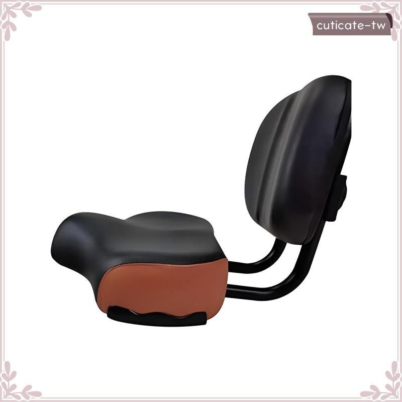 [CUTICATETW] 帶靠背的座椅、軟墊鞍座、用於更換的健身車座墊、電動自行車座墊