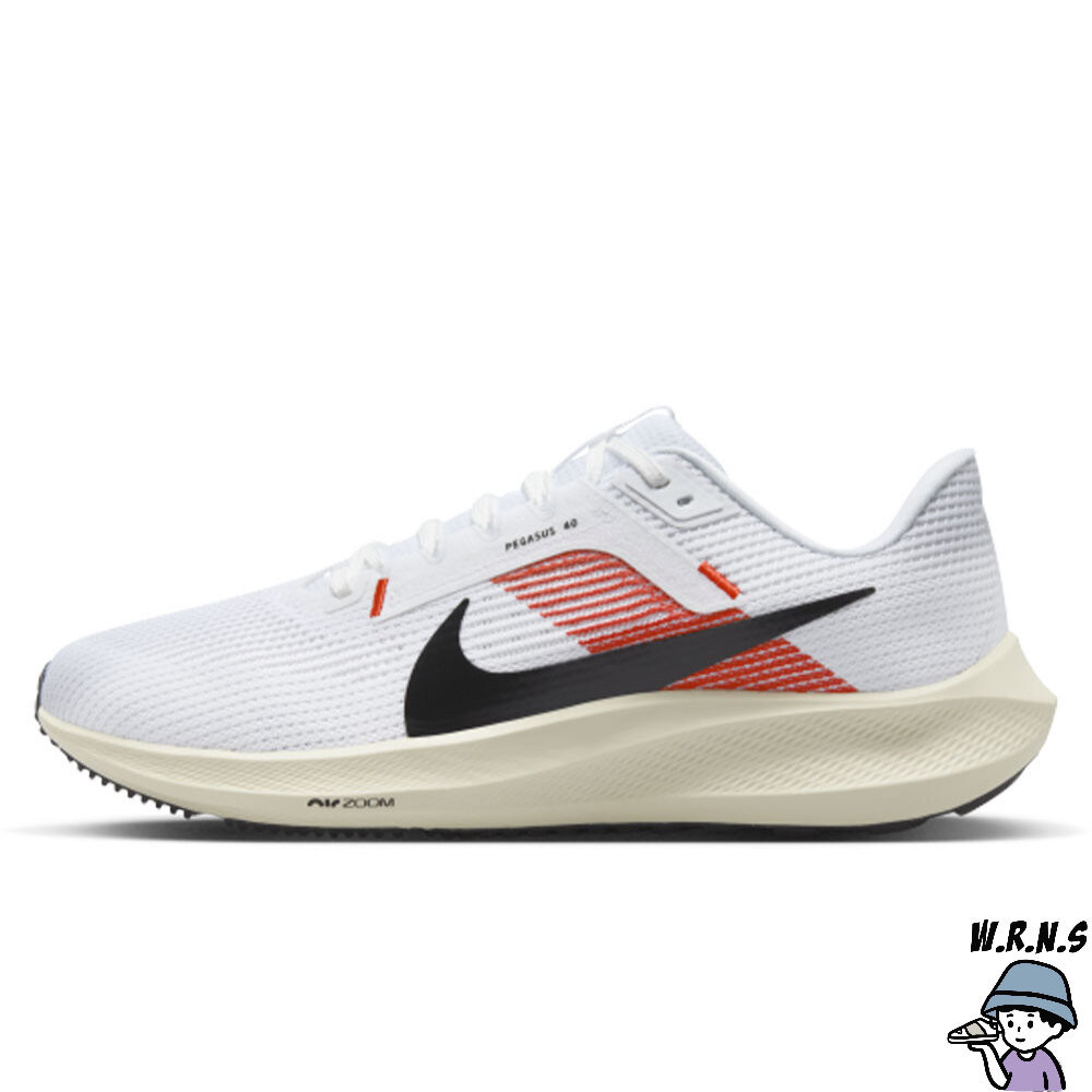 【Rennes 】Nike 男鞋 慢跑鞋 PEGASUS 40 EK 白紅黑 FJ0686-100