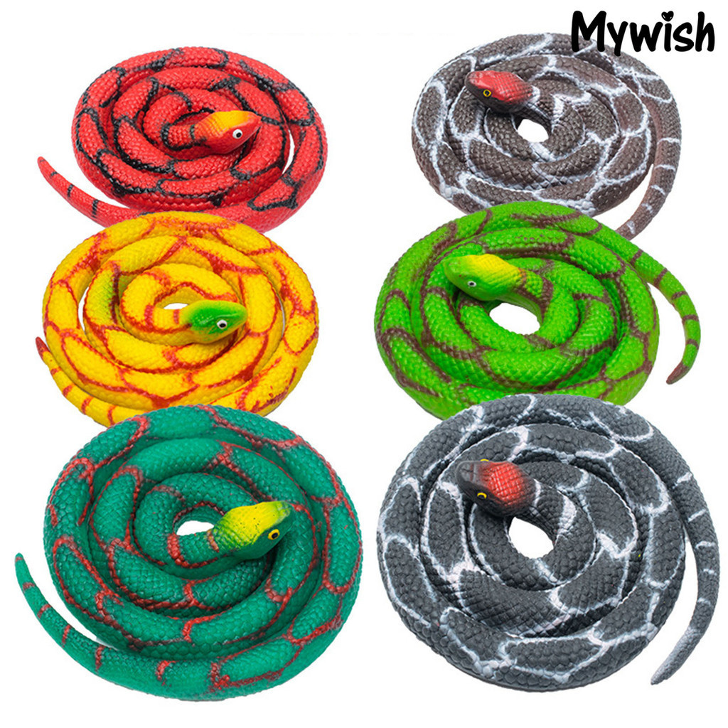 【萌寶屋】仿真蛇玩具整蠱75cm軟膠網紋蛇彩色花紋蛇玩具