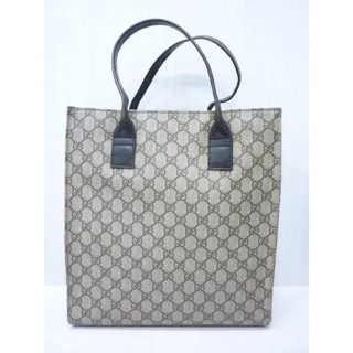 GUCCI 古馳 托特包 200047 GG Supreme 棕色 皮革 PVC mercari 日本直送 二手