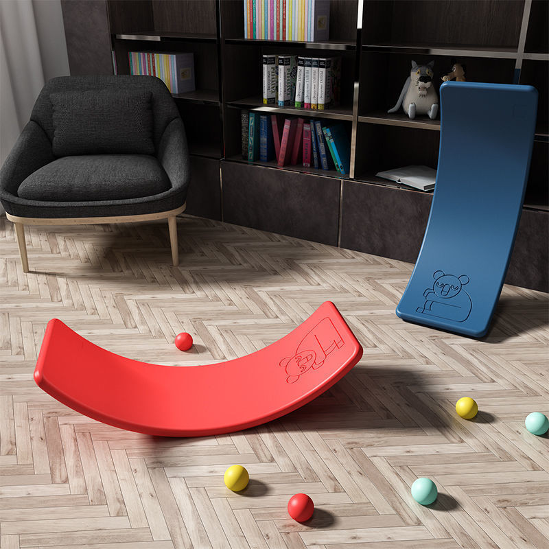 ✔蹺蹺板✔現貨 蹺蹺板 兒童 室內 聰明板  平衡板 感統訓練器材 家用 專注力彎曲板玩具