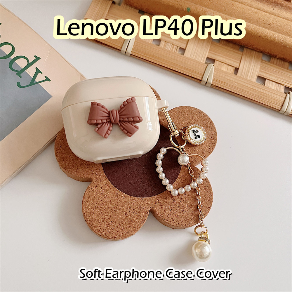 LENOVO 【現貨】聯想LP40 Plus Case DIY可愛清新立體裝飾軟矽膠耳機套外殼保護套