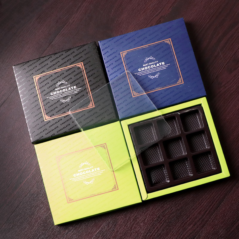 【現貨】【巧克力包裝盒】9格 生巧包裝盒 生巧盒子 diy 紙盒 手工 巧克力包裝盒 高檔 生巧模具