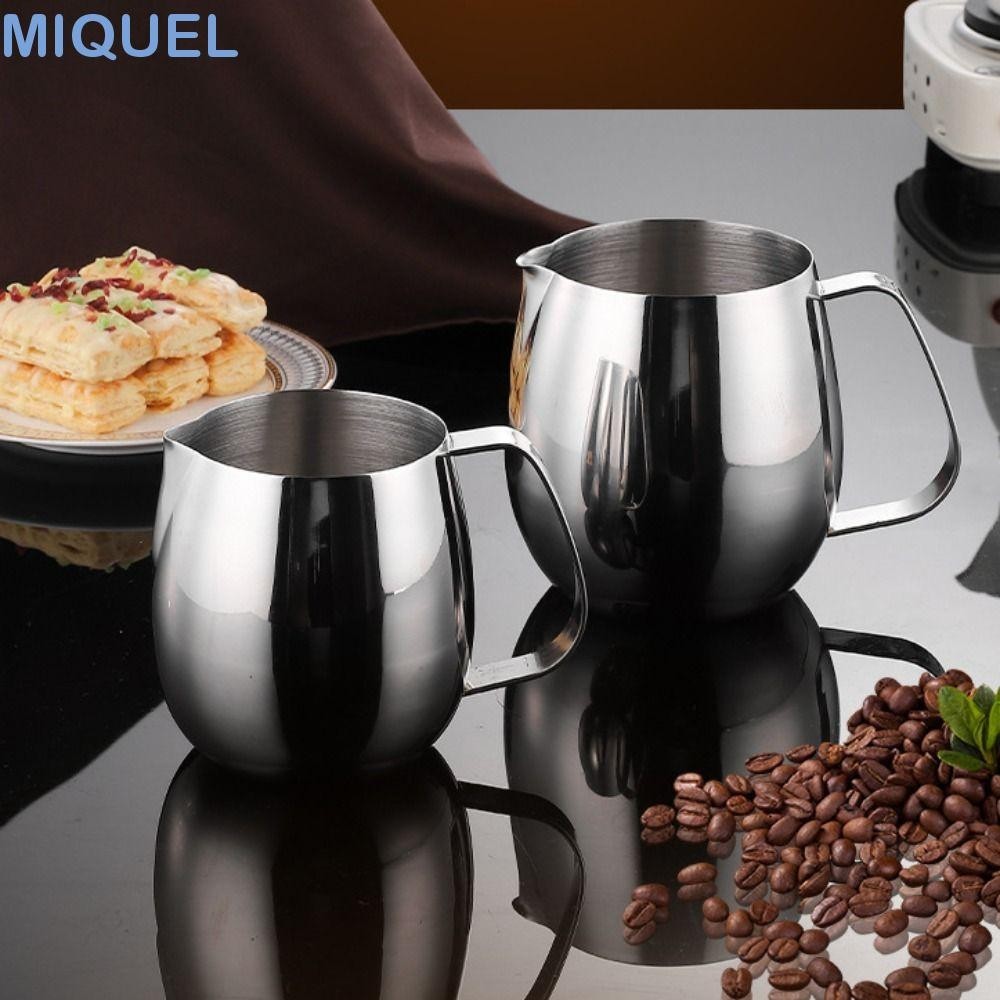 MIQUEL拿鐵藝術杯,300毫升/420毫升/600毫升不銹鋼土耳其咖啡壺,帶噴口咖啡機