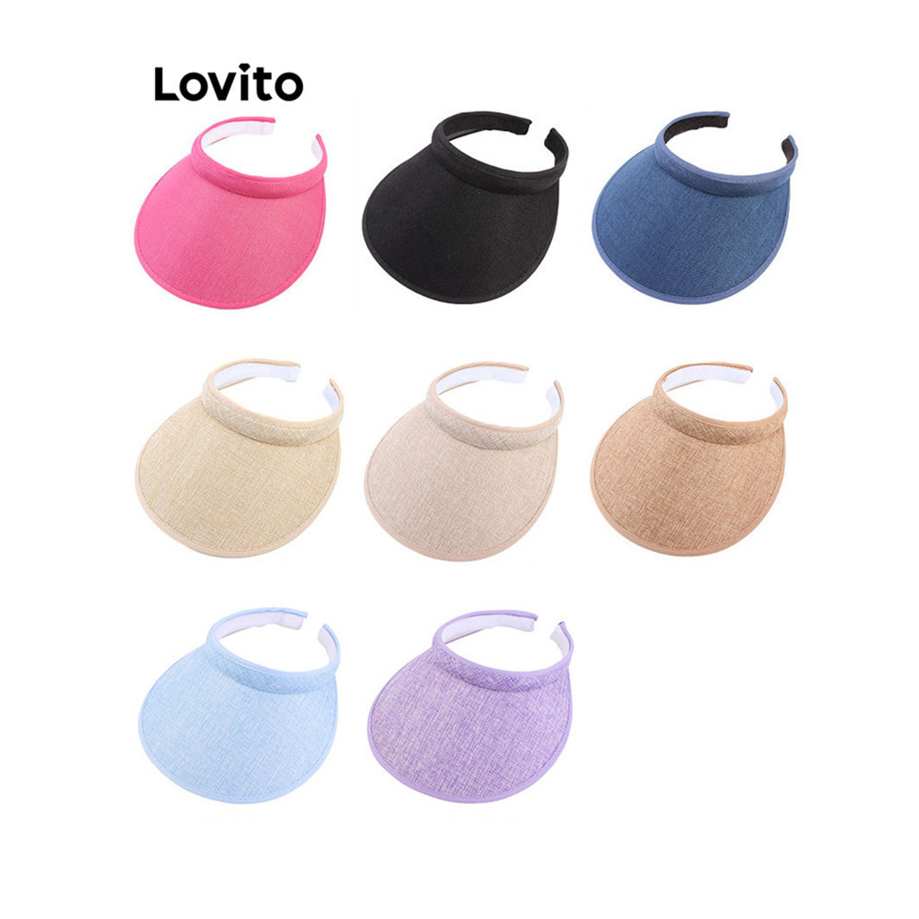 Lovito 女士休閒素色遮陽帽 LFA20151