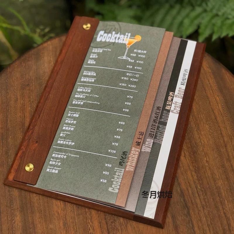 【現貨】【菜單夾】菜單夾板 立式桌面A4價目表 展示牌 排版列印 咖啡奶茶店菜單 設計製作