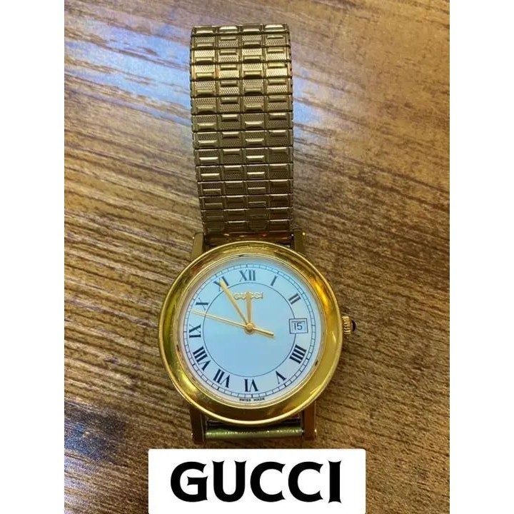 GUCCI 古馳 手錶 金色 白色 日本直送 二手