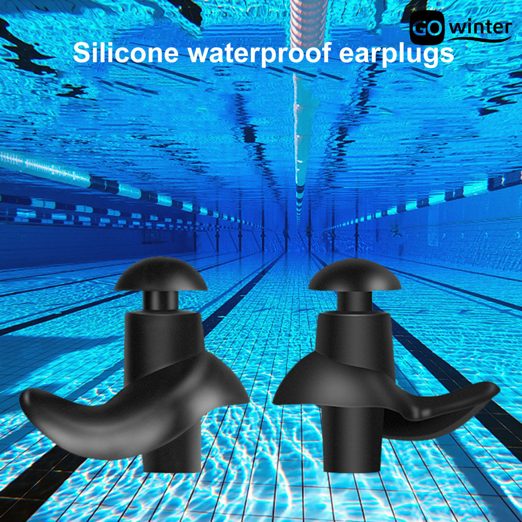[摩卡運動]矽膠防水耳塞 專業游泳耳塞 成人兒童耳朵防進水洗澡矽膠耳塞