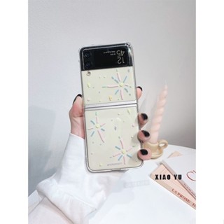 ins風全圓佑同款煙花 SAMSUNG Galaxy Z Flip 3 4 5G手機殼三星Flip5折疊機透明殼 防摔
