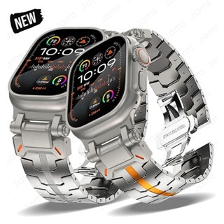 改裝不鏽鋼錶帶 適用Apple Watch Ultra 2 鋼鐵俠系列49mm S9 8 45mm 42mm 新款連接器