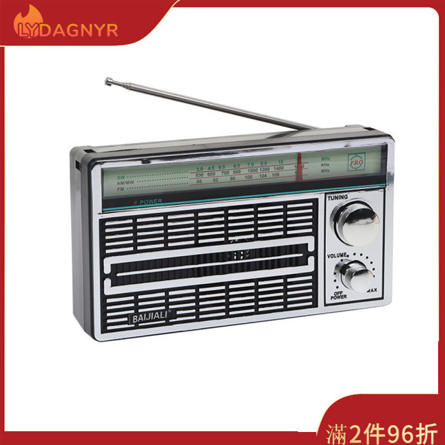 Dagnyr AM FM SW 收音機電池供電便攜式最持久袖珍收音機,帶伸縮天線收音機播放器 ABS