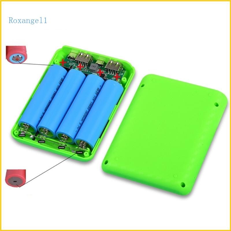 Rox DIY 盒子 4x18650 電池外殼外殼,多種顏色選擇不包括電池 5V 2 4A USB 輸出