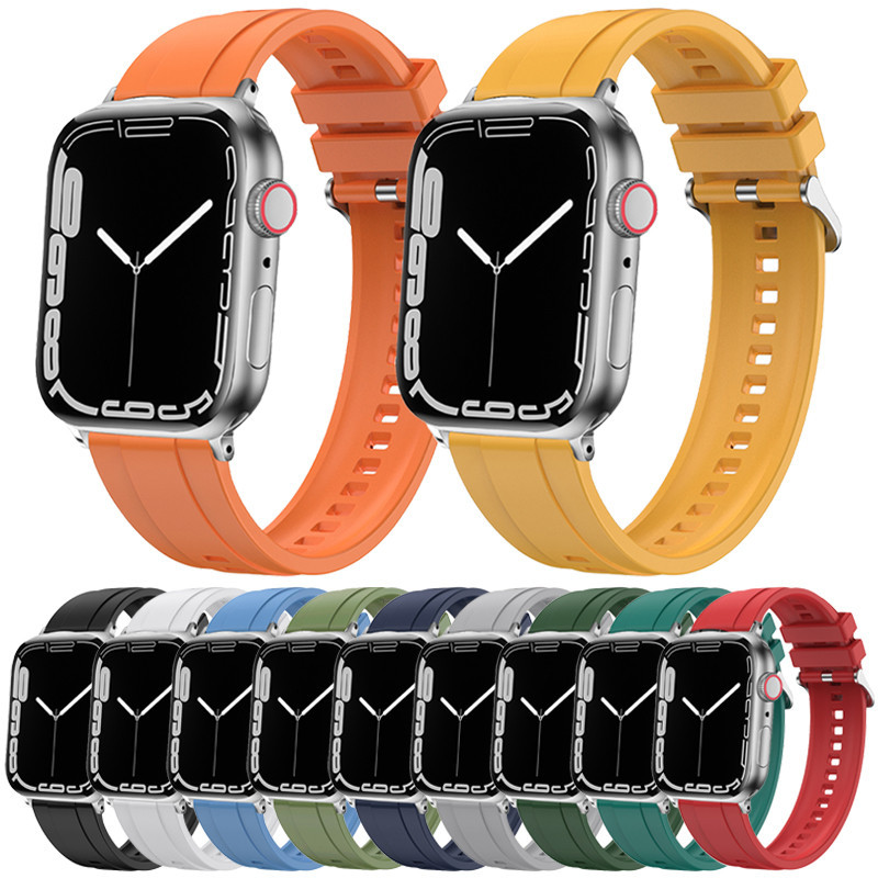 2024 新款矽膠錶帶替換手鍊兼容 Apple watch ultra 2 49MM ultra 44mm 45mm 4