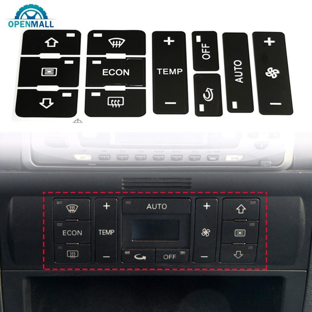 Openmall 汽車空調 Ac 氣候控制按鈕維修貼紙貼花造型裝飾適用於奧迪 A2 A3 A8L H9P3