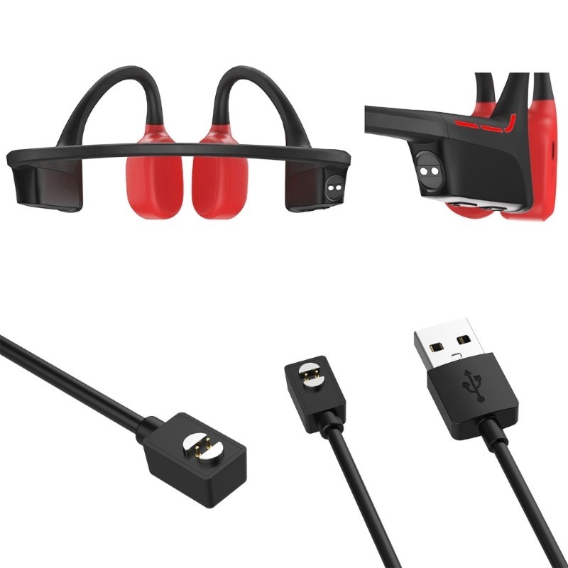 Blg 替換 USB 充電器電纜線 2 針 USB C 適配器磁性快速充電線用於機翼開放式耳機