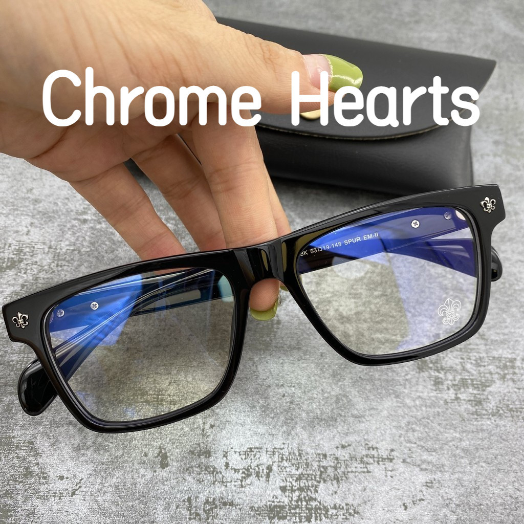 【TOTU眼鏡】醋酸纖維眼鏡 金屬框眼鏡 Chrome Hearts 克羅星 新款眼鏡框架 超輕板材框復古黑框大框寶劍銀