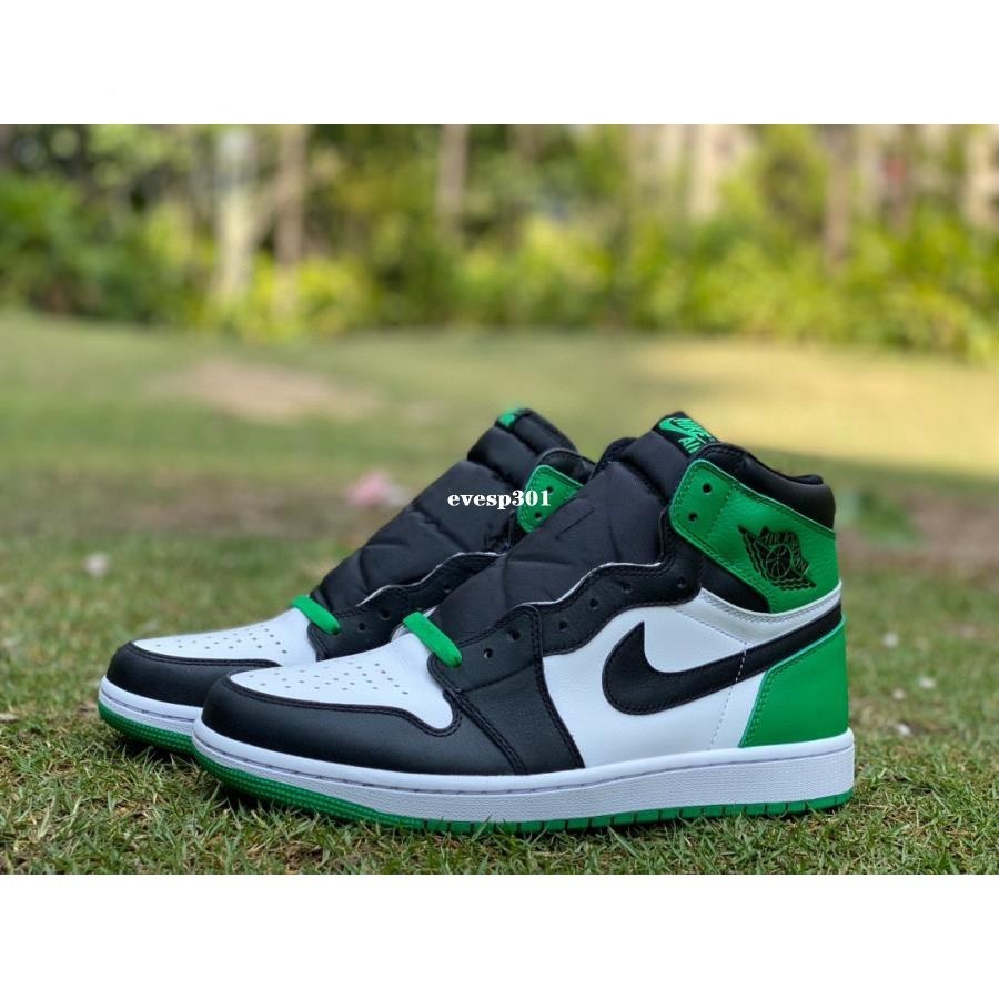 特價 Air Jordan 1“Lucky Green” 黑白綠 腳趾 凱爾特人 籃球鞋DZ5485-031